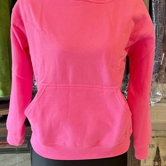 Marky G Apparel Pink Kangaroo Pockets Cotton/Poly Hoodie Size M Youth NWT - Picture 2 of 4